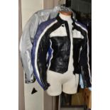 LADIES MOTORCYCLE CLOTHING, comprising a Hein Gericke leather jacket with matching trousers, size 8,