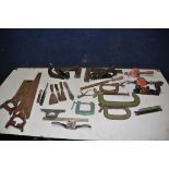 A COLLECTION OF VINTAGE TOOLS to include a Stanley No72 chamfer, Stanley No78 rebate plane,