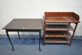 A LATE 19TH CENTURY MAHOGANY RECTANGULAR OCCASIONAL TABLE, width 87cm x depth 61cm x height 76cm,