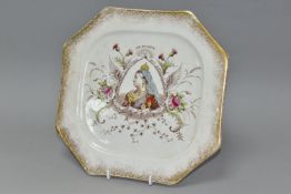 AN H AYNSLEY & CO OCTAGONAL PLATE COMMEMORATING QUEEN VICTORIA'S DIAMOND JUBILEE, the printed and