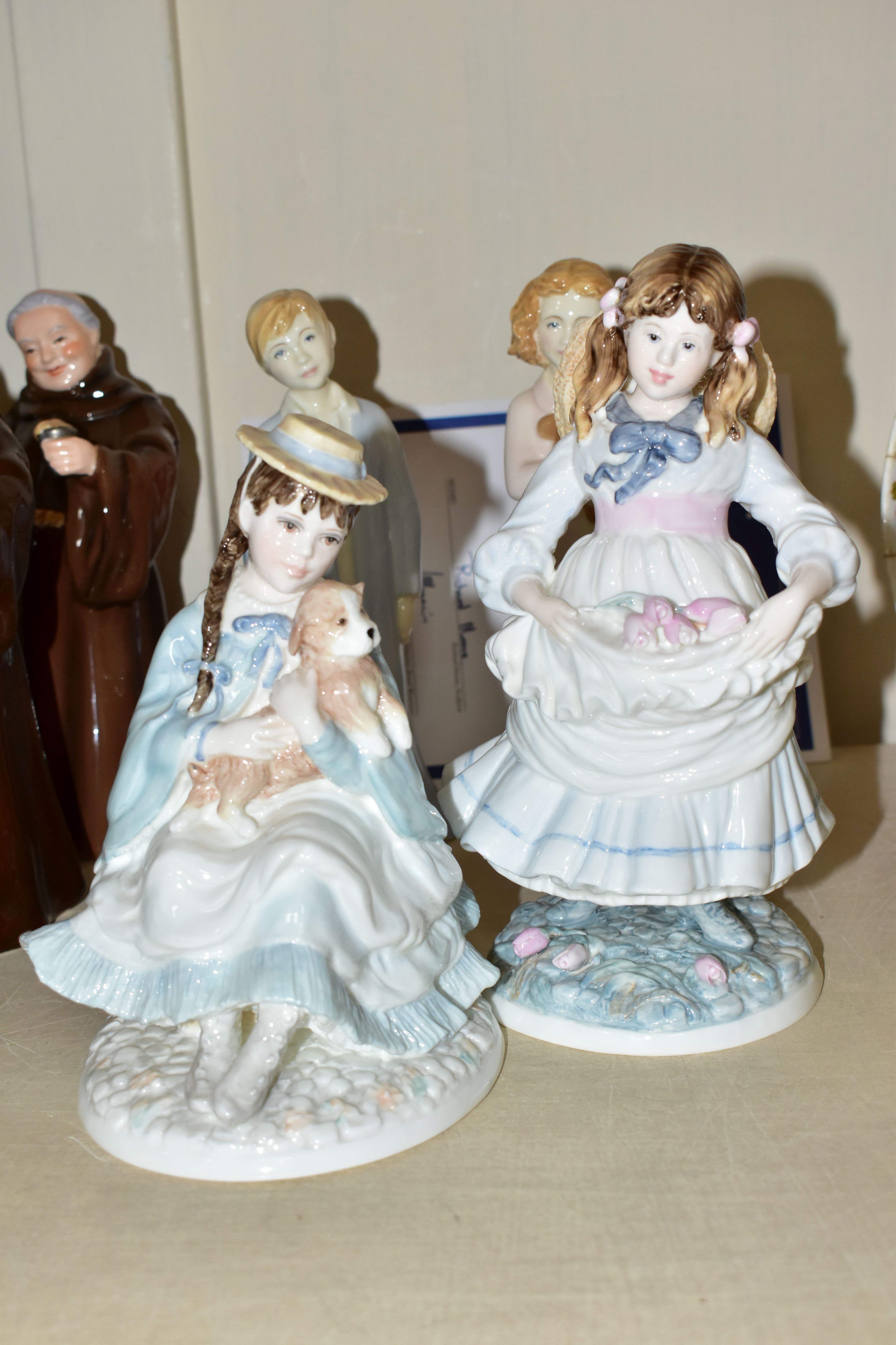 FIVE COALPORT AND TWO ROYAL WORCESTER FIGURINES OF CHILDREN, comprising Coalport: 'The Boy' numbered - Image 5 of 6