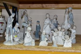 THIRTEEN LLADRO FIGURINES, twelve are matt finish, including Sweethearts no.4598, sculpted by J.