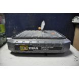 A TITAN TTB336TCB TILE CUTTER along with Gardline GLB-2500 electric blower/garden vac with box and