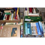 BOOKS, seven boxes containing approximately 160 titles in hardback and paperback format and