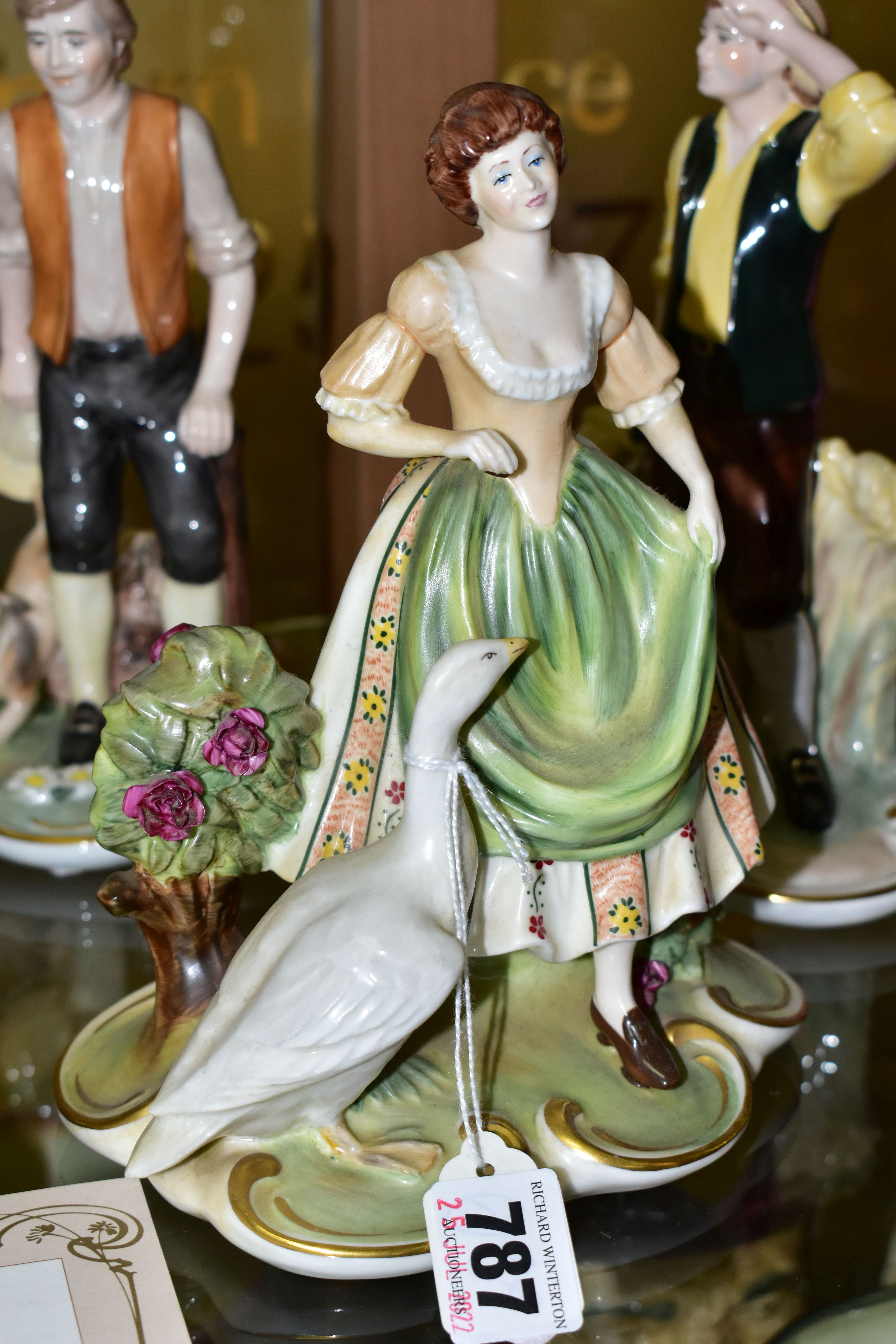 THREE LIMITED EDITION COALPORT FIGURE GROUPS FROM THE ARCADIAN COLLECTION, comprising The Goose - Image 2 of 5