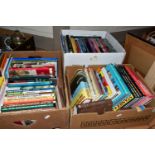THREE BOXES OF BOOKS, containing approximately ninety Railway related books, booklets and maps (full