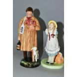 TWO ROYAL DOULTON FIGURINES, comprising 'Pollyanna' HN2965, issued 1982 - 1985, green printed