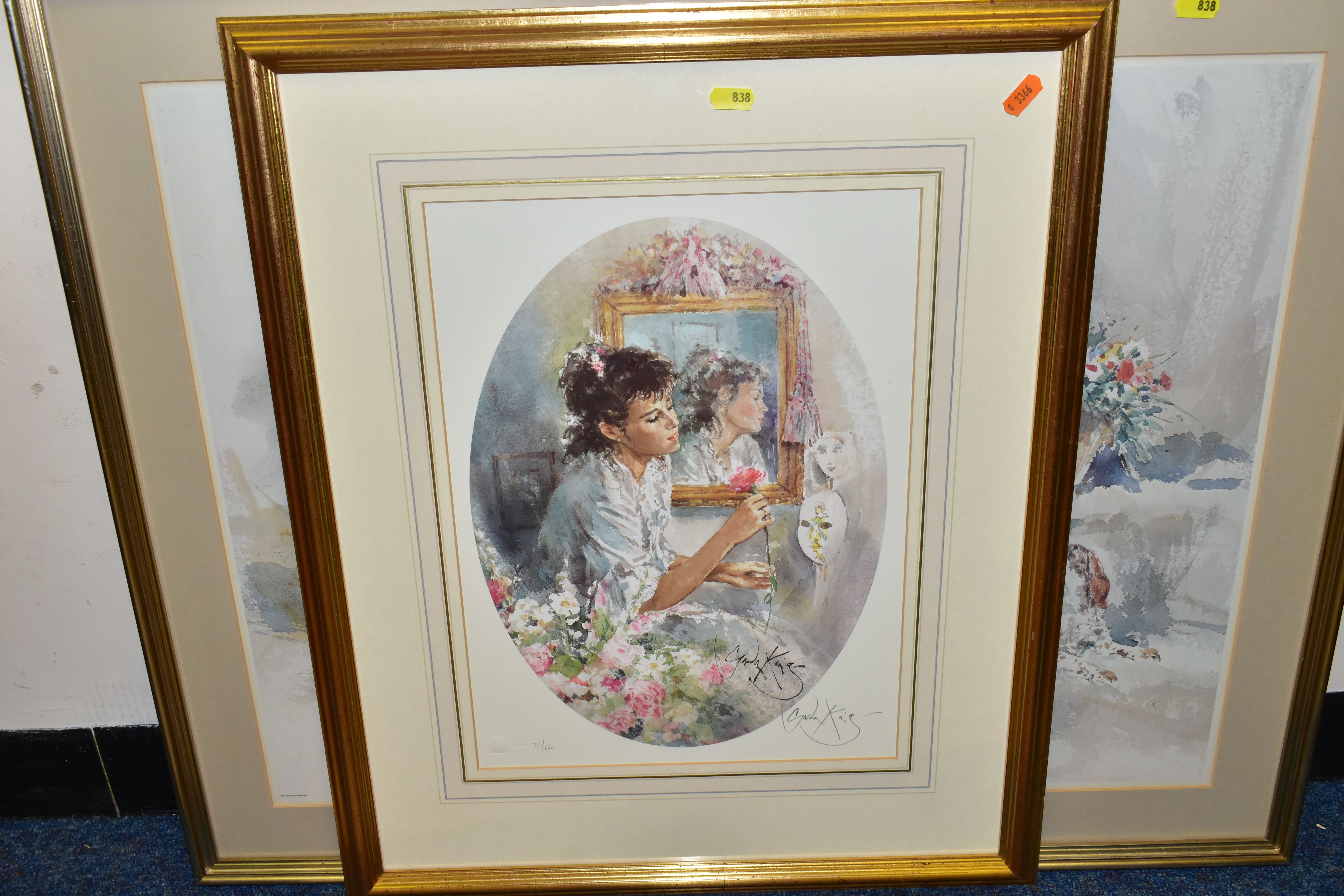 SEVEN FRAMED GORDON KING PRINTS, comprising four signed limited editions 'The Rose' and 'The Love - Image 5 of 6