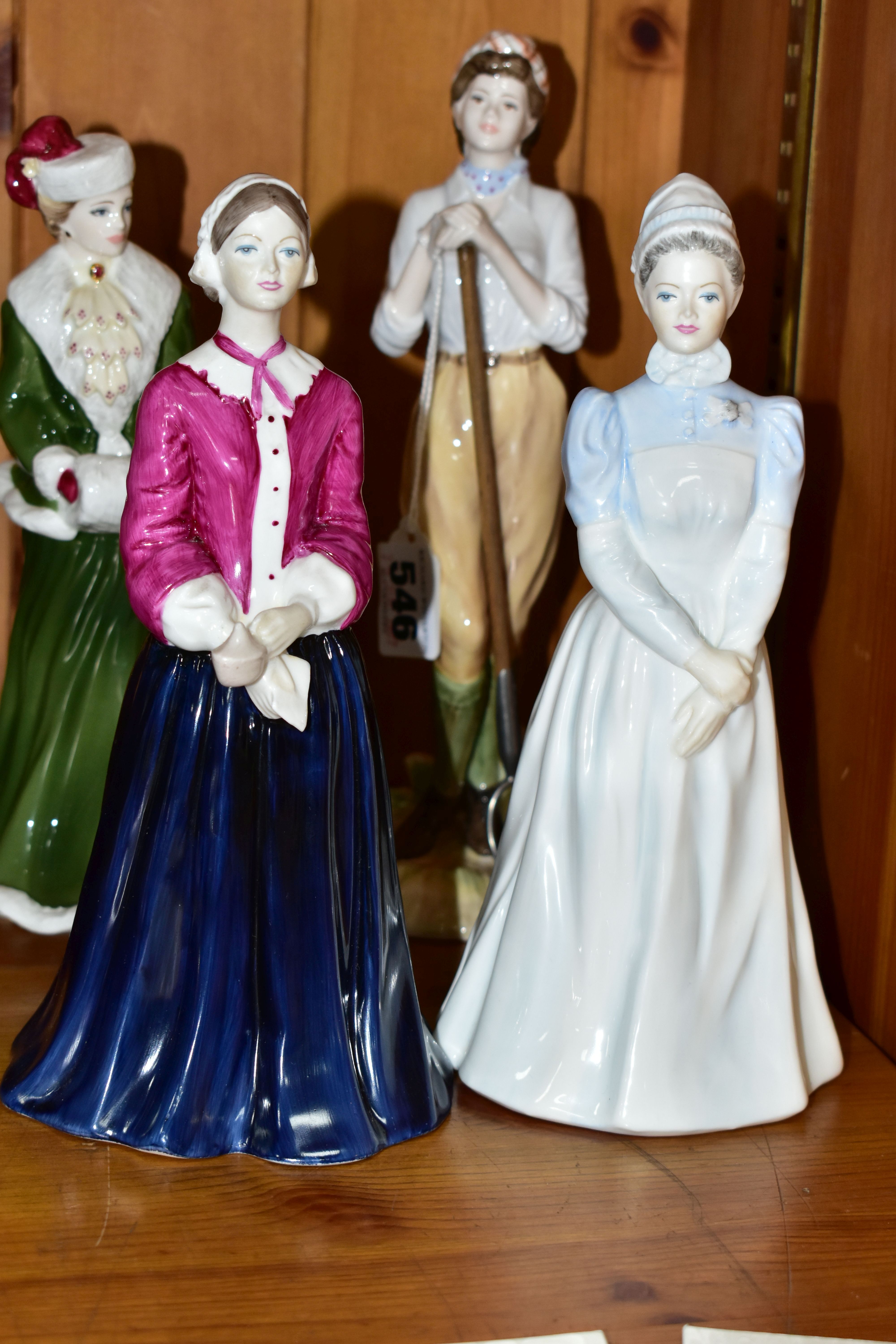 EIGHT COALPORT FIGURINES, comprising limited edition The Wedding Collection Bridesmaid 228/1500 ( - Image 3 of 5
