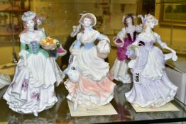 A SET OF SIX COALPORT FOR COMPTON & WOODHOUSE LIMITED EDITION 'CRIES OF LONDON' FIGURES,