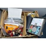 A BOX OF SCIENTIFIC EQUIPMENT, to include a boxed gyroscope, multi-meters, a Bimbox no 1005