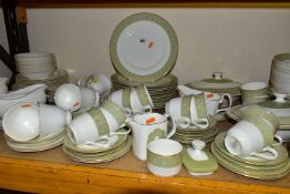 A FIFTY FOUR PIECE WEDGWOOD SIGNET GOLD DINNER SERVICE AND AN EIGHTY SIX PIECE ROYAL DOULTON