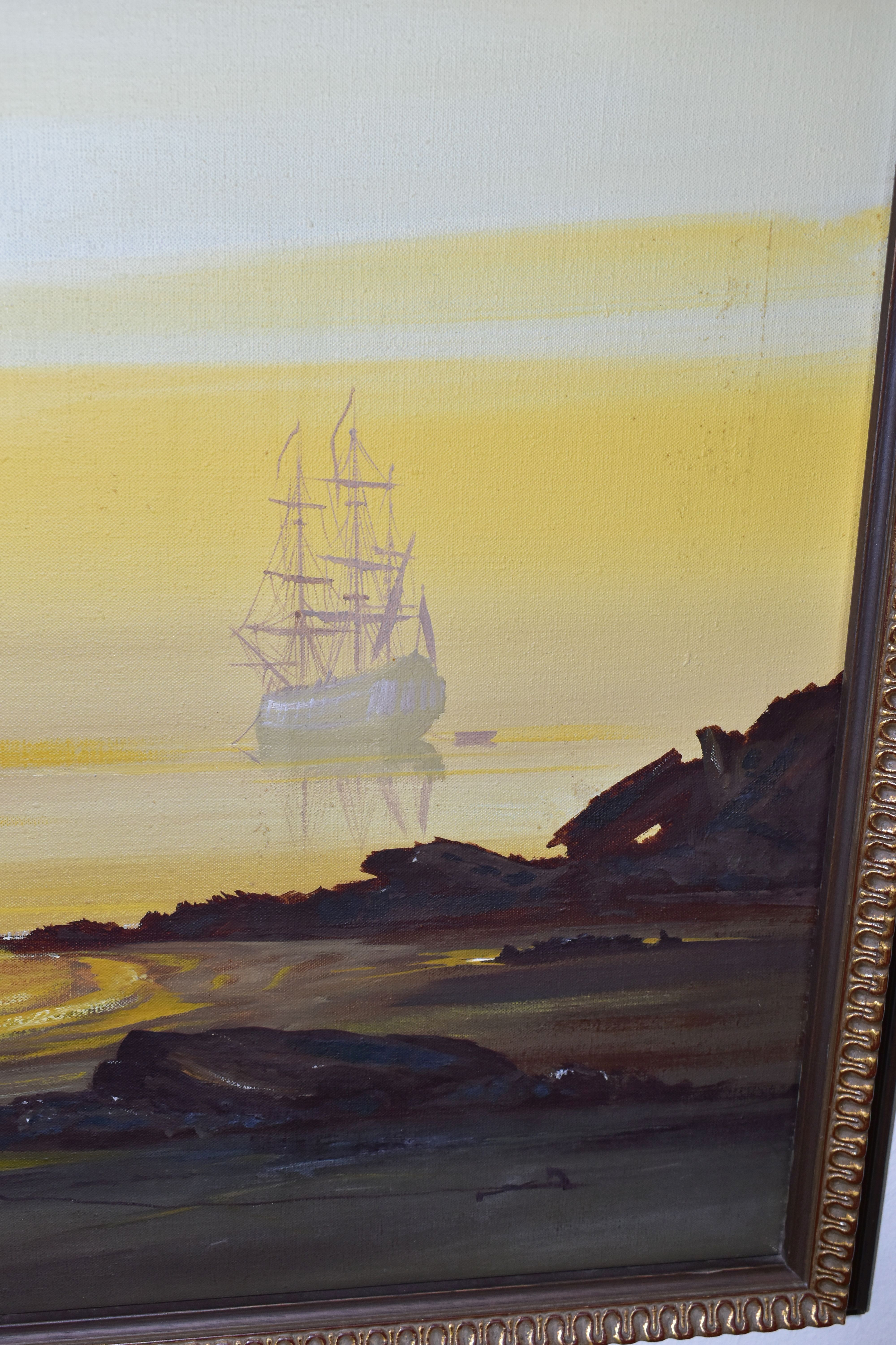 JASON (LES SPENCE, BRITISH CONTEMPORARY), a maritime study of a square rigged gunship at anchor of - Image 2 of 7