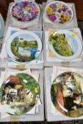 THIRTY SIX BOXED COLLECTABLE PLATES, comprising Royal Albert series 'A Bouquet for the Queen