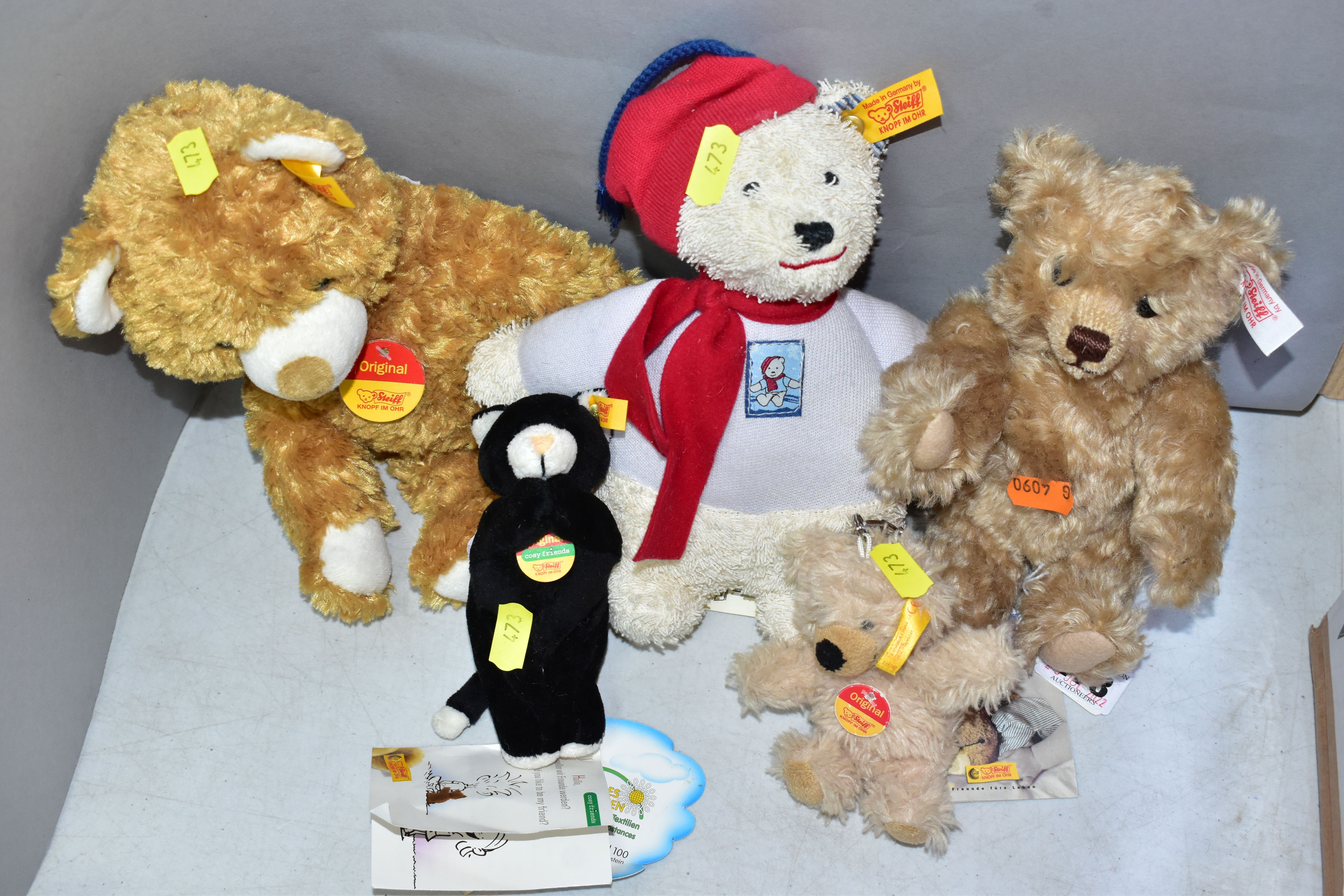 FIVE STEIFF BEARS, to include a musical polar bear from the 'Baby series' working with all - Image 2 of 2