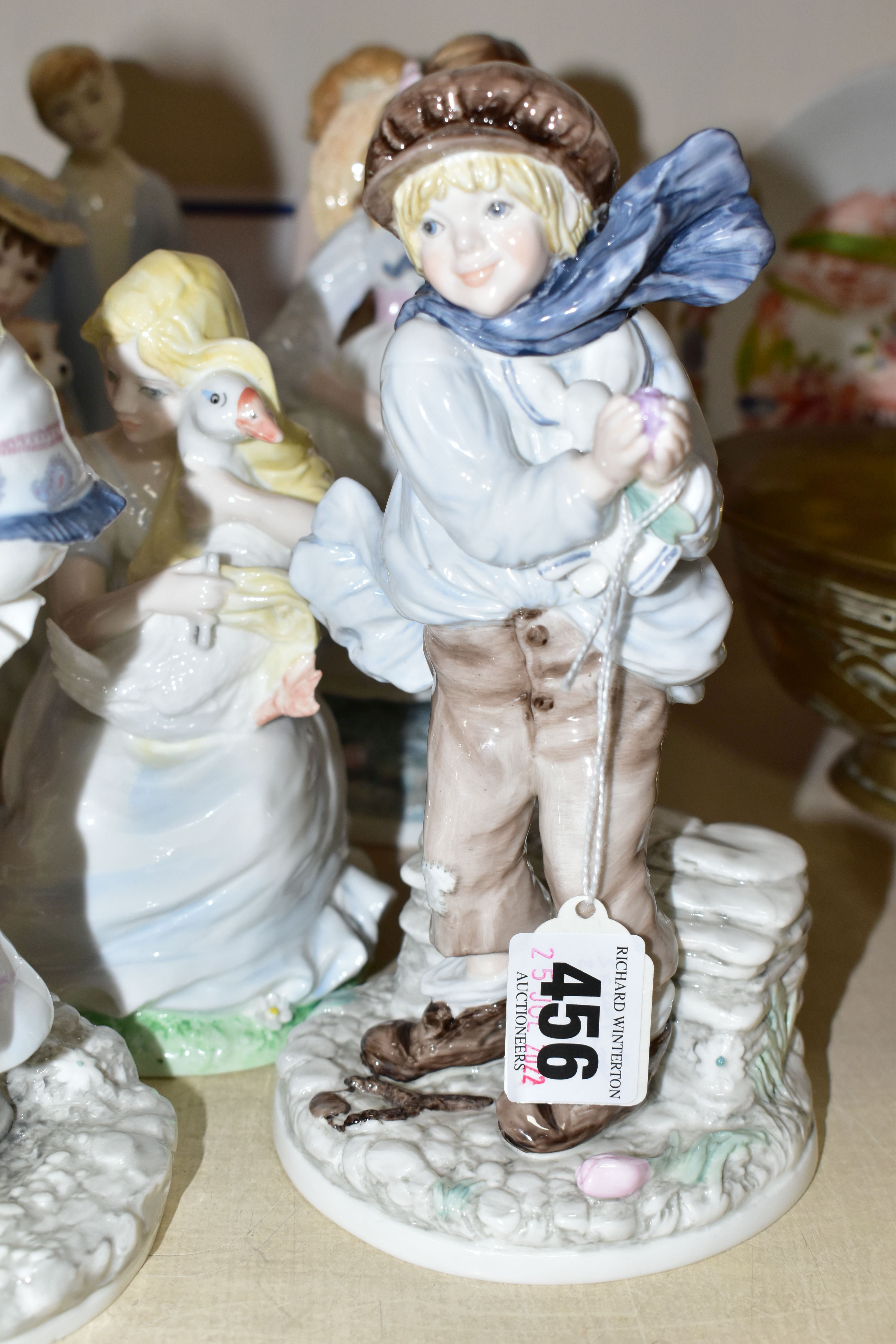 FIVE COALPORT AND TWO ROYAL WORCESTER FIGURINES OF CHILDREN, comprising Coalport: 'The Boy' numbered - Image 2 of 6