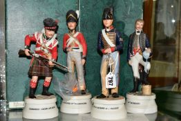 FOUR COALPORT LIMITED EDITION FIGURES FROM THE 'BATTLE OF WATERLOO' SERIES, comprising Corporal