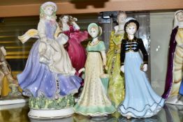 FIVE LIMITED EDITION COALPORT FIGURINES, comprising Cathy and Tess from the 'Epic Story