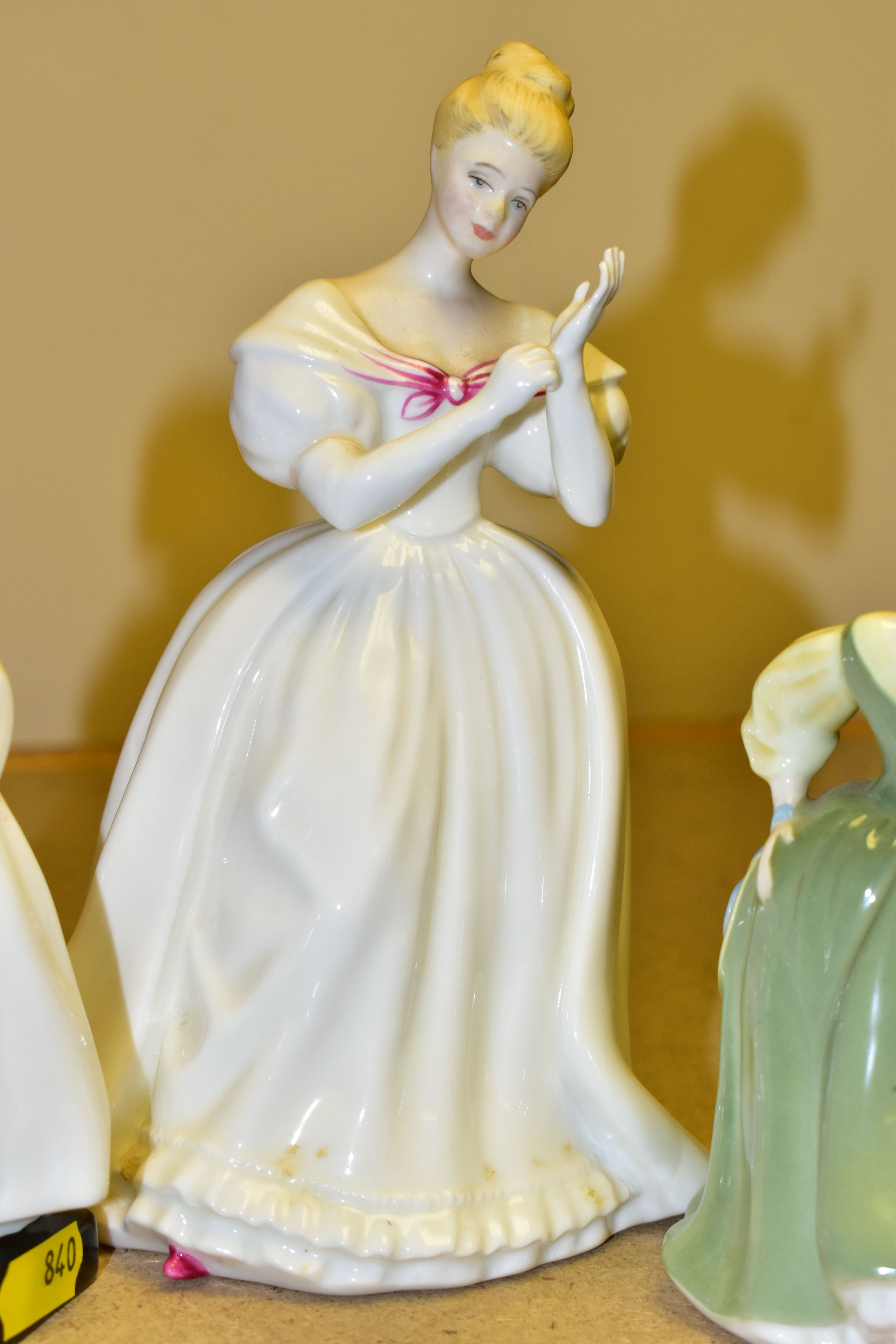 SIX ROYAL DOULTON LADY AND GIRL FIGURES, comprising 'Biddy Penny Farthing' HN1843, 'Bedtime' HN1978, - Image 8 of 8