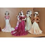 FIVE COALPORT 'LADIES OF FASHION' FIGURINES, comprising 'Liz' first quality, and Joan, Jenny,