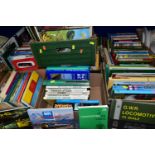 SEVEN BOXES OF RAILWAY AND STEAM ENGINE BOOKS, to include over one hundred books, G.W.R