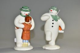 TWO ROYAL DOULTON SNOWMAN CHARACTER FIGURES, comprising 'The Snowman' DS 2 and 'Thank You Snowman'