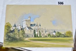 WILLIAM WYLD (BRITISH 1806-1889) 'BALMORAL CASTLE', a Scottish landscape featuring a view of