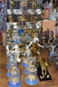 A COLLECTION OF FRANKLIN MINT EGYPTIAN COLLECTABLE FIGURES, to include a glass display case with
