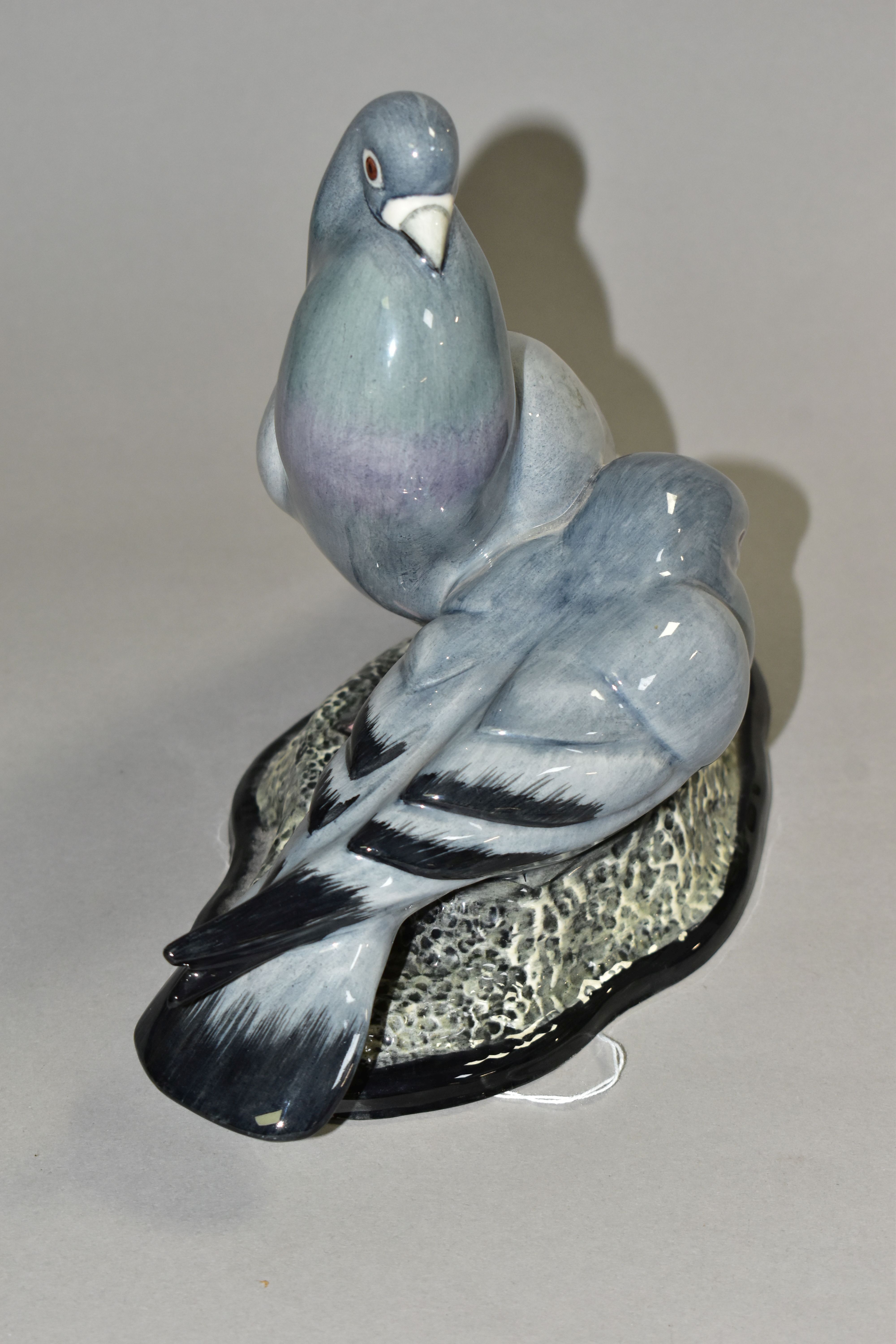 A CARLTON WARE FIGURE GROUP OF TWO PIGEONS, modelled as standing on a rocky base, printed marks - Image 2 of 5