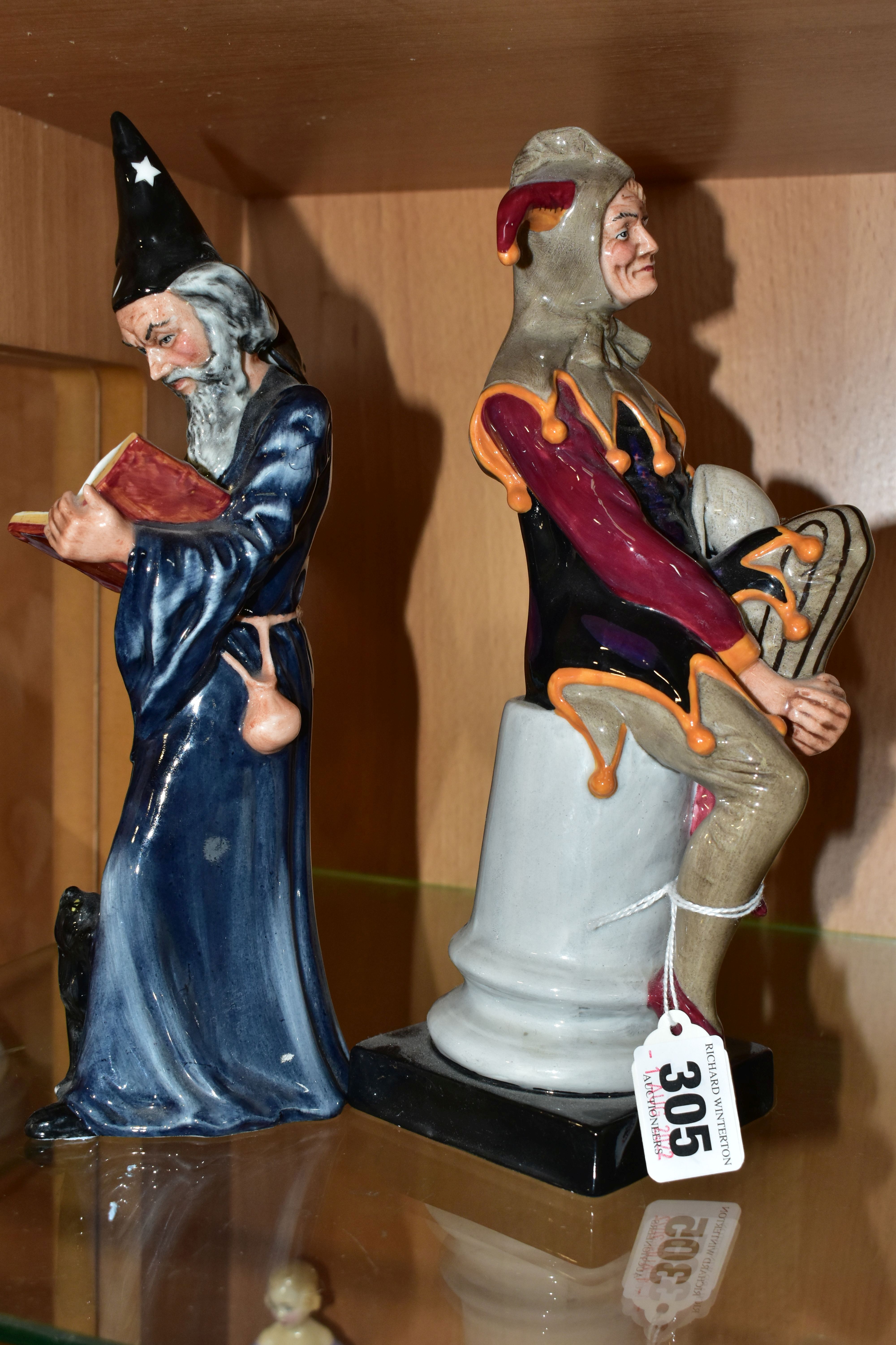 TWO ROYAL DOULTON MALE FIGURES, comprising 'The Jester' HN2016 and 'The Wizard' HN2877 (2) ( - Image 2 of 3