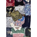 A BOX OF PRETTY GREEN CLOTHING, fourteen shirts, t-shirts, and polo shirts, including two slim fit