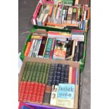 BOOKS, five boxes containing approximately 155 miscellaneous titles in hardback and paperback