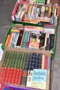 BOOKS, five boxes containing approximately 155 miscellaneous titles in hardback and paperback