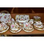 A HAMMERSLEY & CO FLORAL PRINTED AND TINTED DRESDEN SPRAYS TEA SET AND A LADY PATRICIA PATTERN
