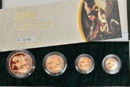 A ROYAL MINT UNITED KINGDOM 2006 GOLD PROOF 4 COIN SOVEREIGN PROOF COLLECTION, to include five