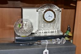 THREE PIECES OF BOXED WATERFORD CRYSTAL, comprising a glass handled cake slice, a Colleen pattern