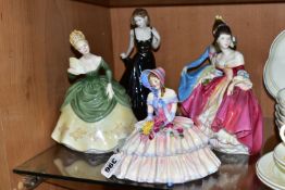 FIVE ROYAL DOULTON LADY FIGURES, comprising 'Day Dreams' HN1731, 'Southern Belle' HN2229, 'Leading