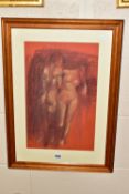 A FULL LENGTH STUDY OF TWO FEMALE NUDE FIGURES, unsigned with attribution to Franco Matania on