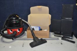 A HENRY HVR200M NUMATIC VACUUM CLEANER with box of attachments and spare bags (PAT pass and working)