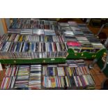 SIX BOXES OF CDS, approximately eight hundred to nine hundred CDs, various genres, artists to