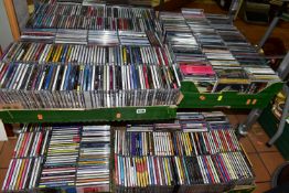 SIX BOXES OF CDS, approximately eight hundred to nine hundred CDs, various genres, artists to