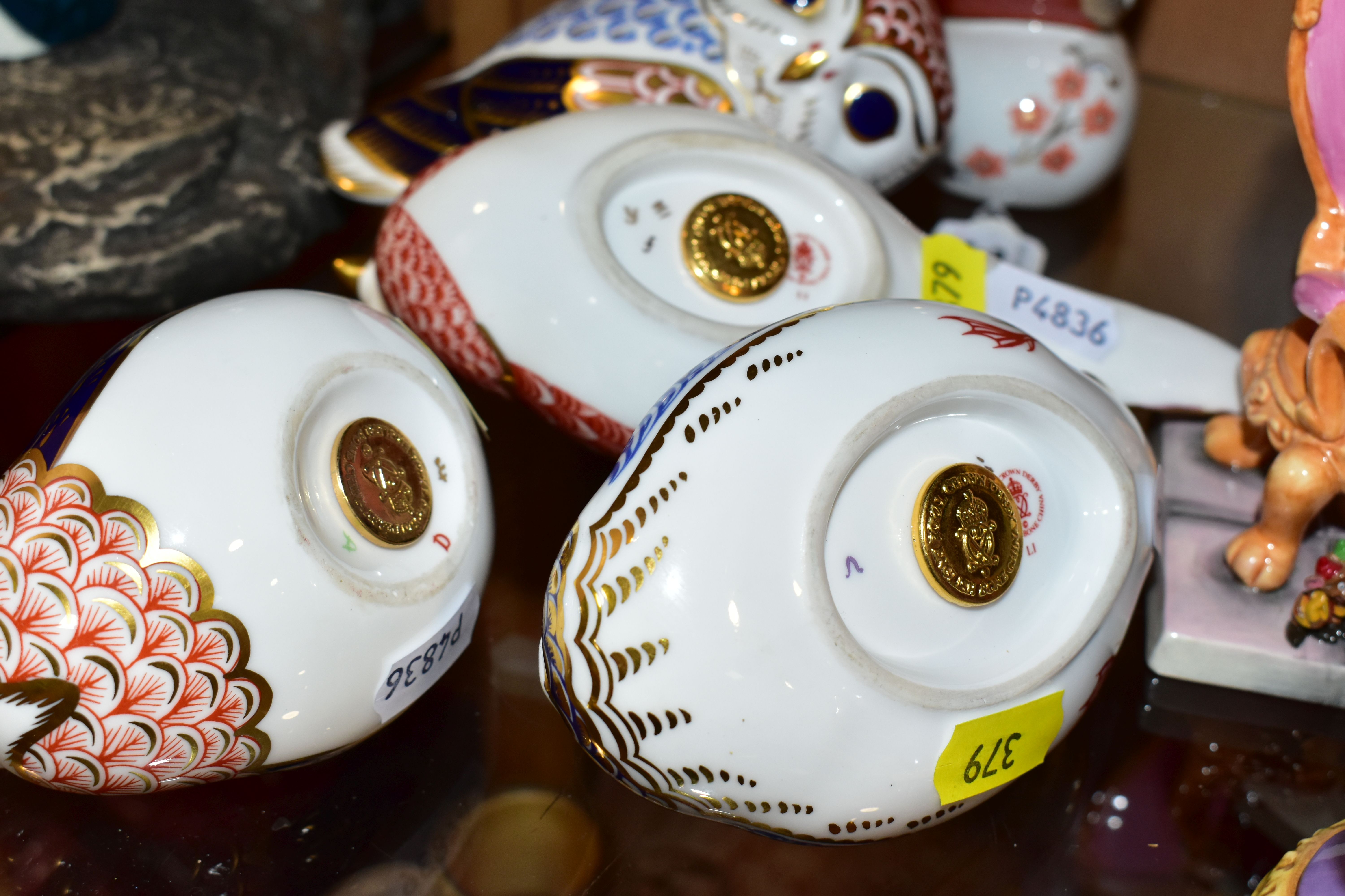 FIVE ROYAL CROWN DERBY PAPERWEIGHTS, comprising Kingfisher, Owl, Pheasant, Quail and Duck, all first - Image 6 of 6