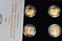 A WESTMINSTER BOXED SET OF QUEEN ELIZABETH II 80TH BIRTHDAY PORTRAIT GOLD PROOF SOVEREIGN