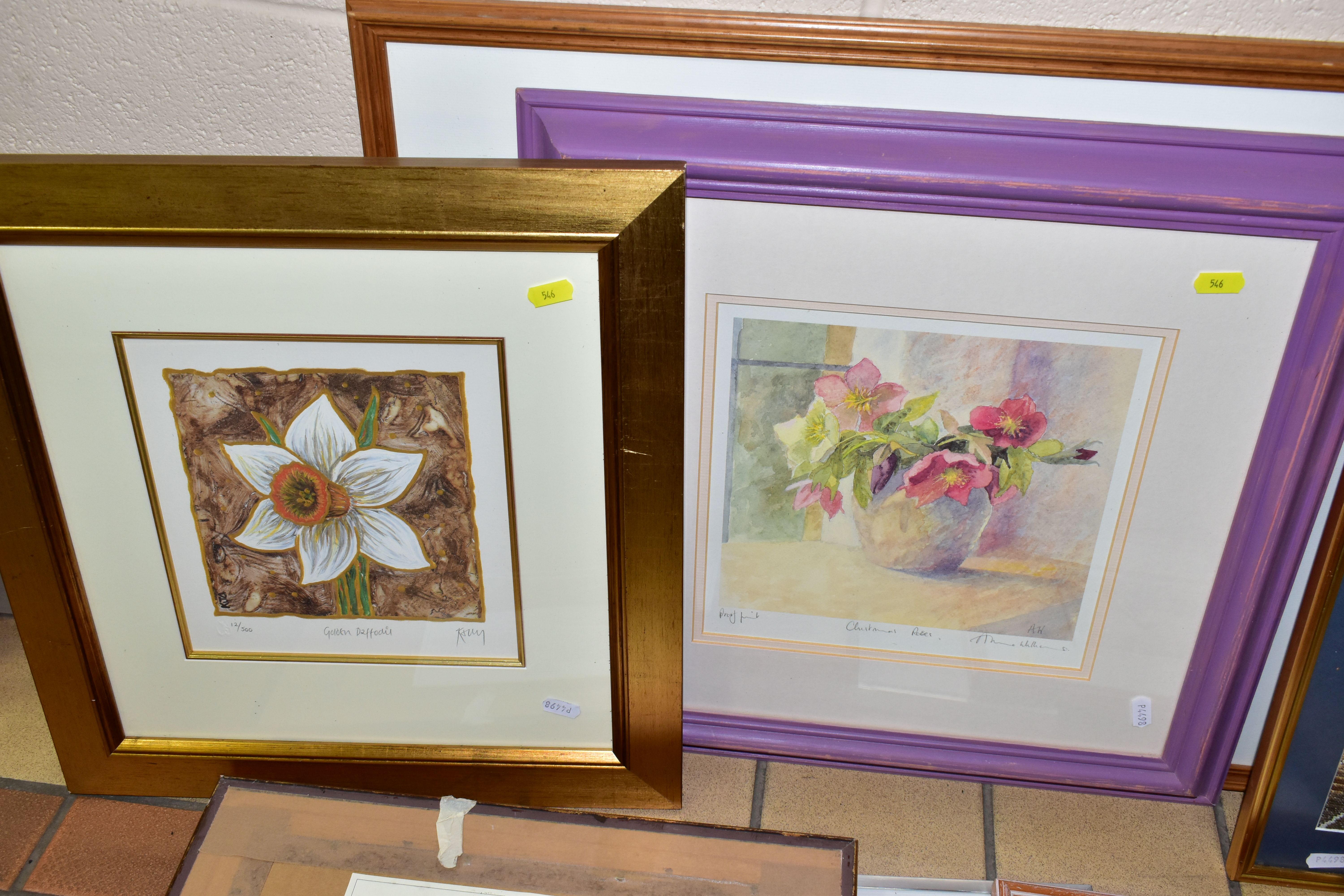 TEN DECORATIVE PICTURES, comprising two signed Kelly Jane limited editions depicting a Lily and a - Image 2 of 3