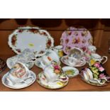 ROYAL ALBERT AND ROYAL DOULTON TEA CUPS AND SAUCERS ETC, the Royal Albert including a 'Provincial