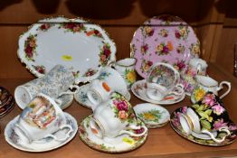 ROYAL ALBERT AND ROYAL DOULTON TEA CUPS AND SAUCERS ETC, the Royal Albert including a 'Provincial