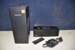 A ORBITSOUND M9 SOUNDBAR along with Orbitsound bassbox with remote power pack faulty (UNTESTED) (2)