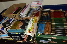 FOUR BOXES OF BOOKS, to include over twenty Marshall Cavendish collectable volumes of classics,