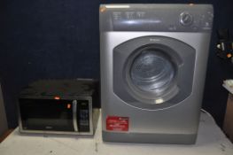 A HOTPOINT TVM570 7kg TUMBLE DRYER and a Kenwood K25MSS11 microwave (both PAT pass and working)