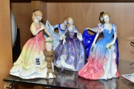 FIVE ROYAL DOULTON LADY FIGURES, comprising 'Pamela' HN3756, a collectors club exclusive, signed and